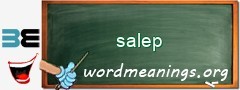 WordMeaning blackboard for salep